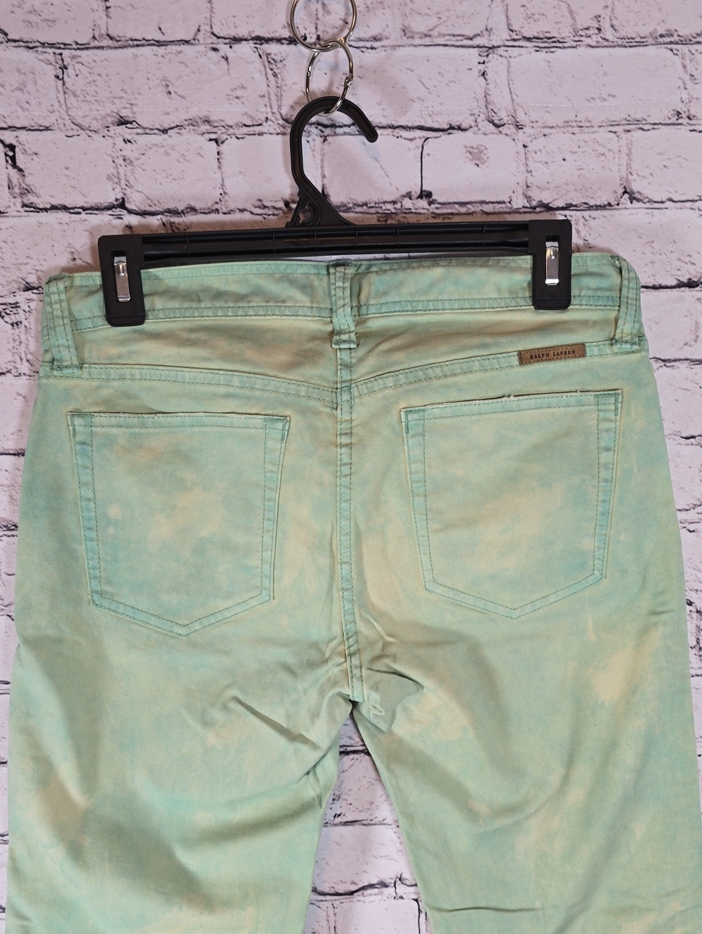 Ralph Lauren Mint Green Tie-Dye Jeans Size 28 - Picture 10 of 13